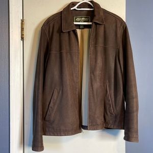 Eddie Bauer Men’s Brown Leather Jacket